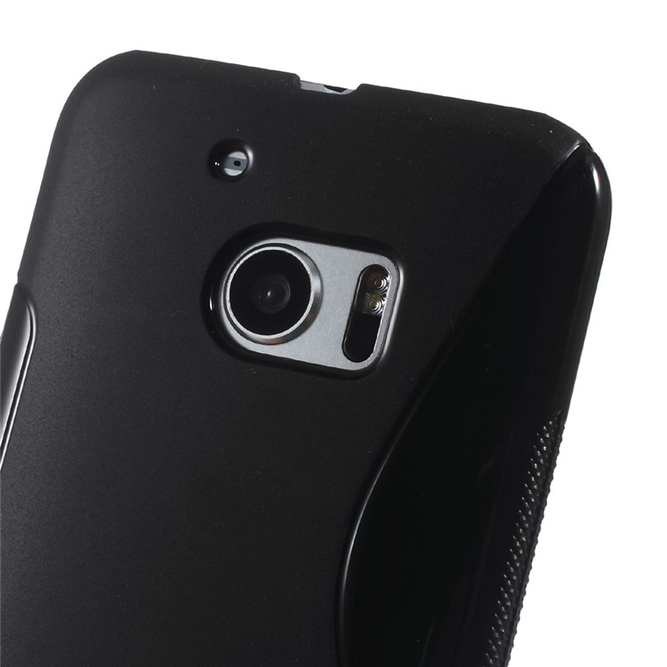 S Shape Soft TPU Case Cover for HTC 10 / 10 Lifestyle - Black-3