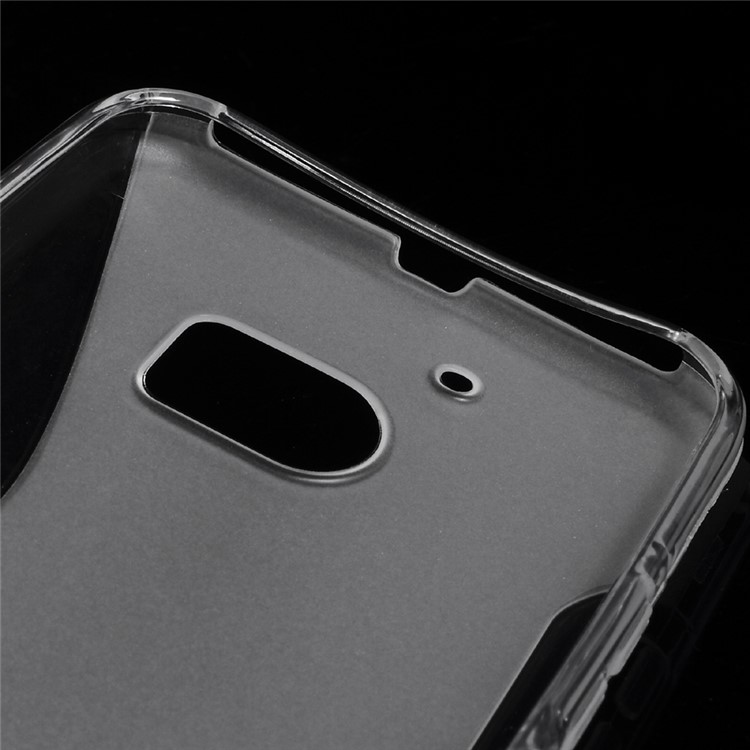 S Shape TPU Cover Case for HTC 10 / 10 Lifestyle - Transparent-3