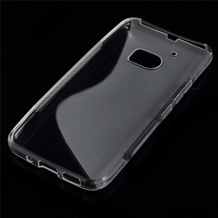 S Shape TPU Cover Case for HTC 10 / 10 Lifestyle - Transparent-5