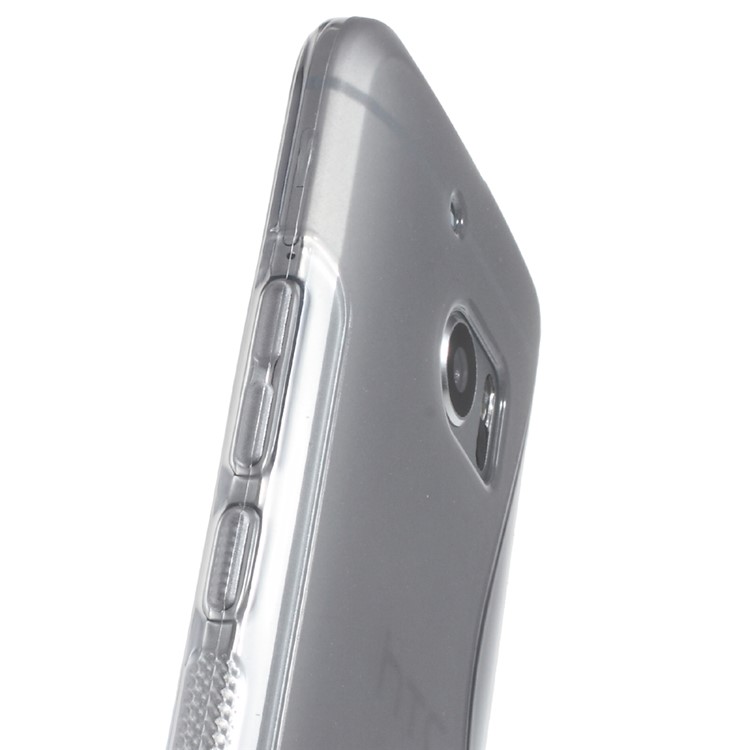 S Shape Soft TPU Skin Case for HTC 10 / 10 Lifestyle - Grey-3