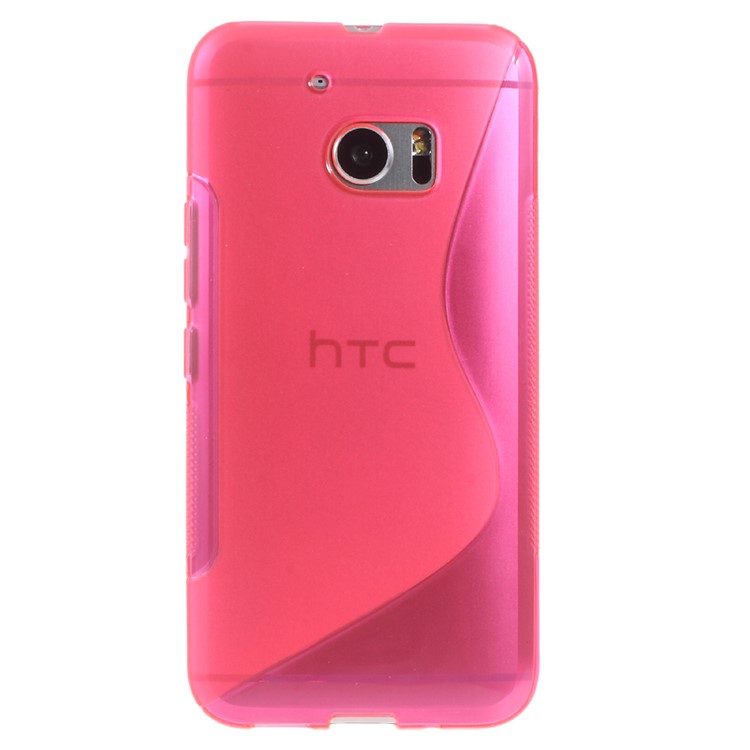 S Shape TPU Mobile Phone Case for HTC 10 / 10 Lifestyle - Rose-2