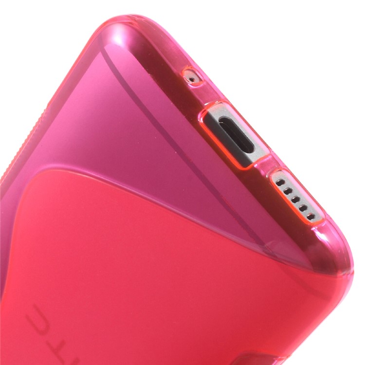 S Shape TPU Mobile Phone Case for HTC 10 / 10 Lifestyle - Rose-4