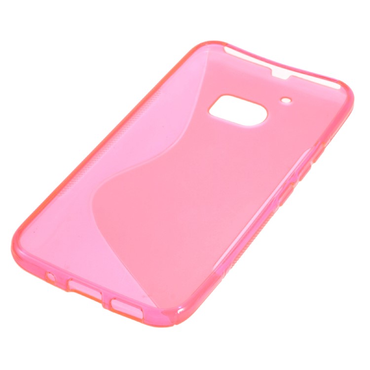 S Shape TPU Mobile Phone Case for HTC 10 / 10 Lifestyle - Rose-5
