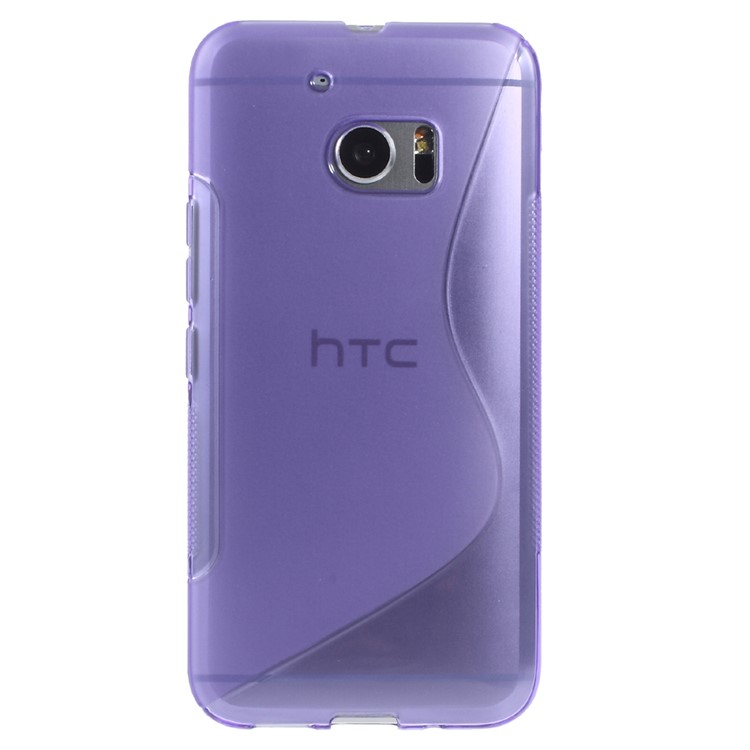 S Shape TPU Case Accessory for HTC 10 / 10 Lifestyle - Purple-2