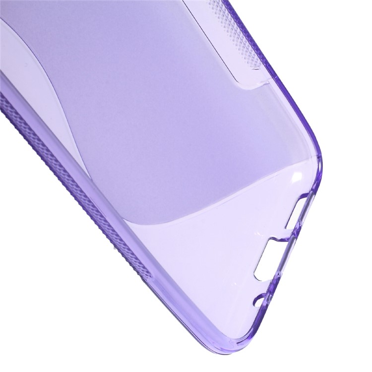 S Shape TPU Case Accessory for HTC 10 / 10 Lifestyle - Purple-4