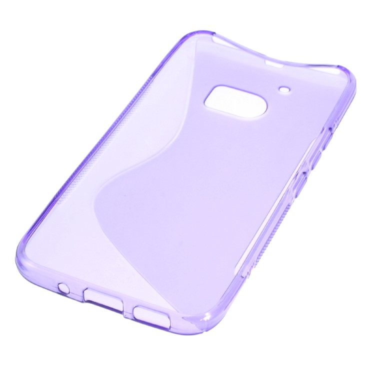S Shape TPU Case Accessory for HTC 10 / 10 Lifestyle - Purple-5