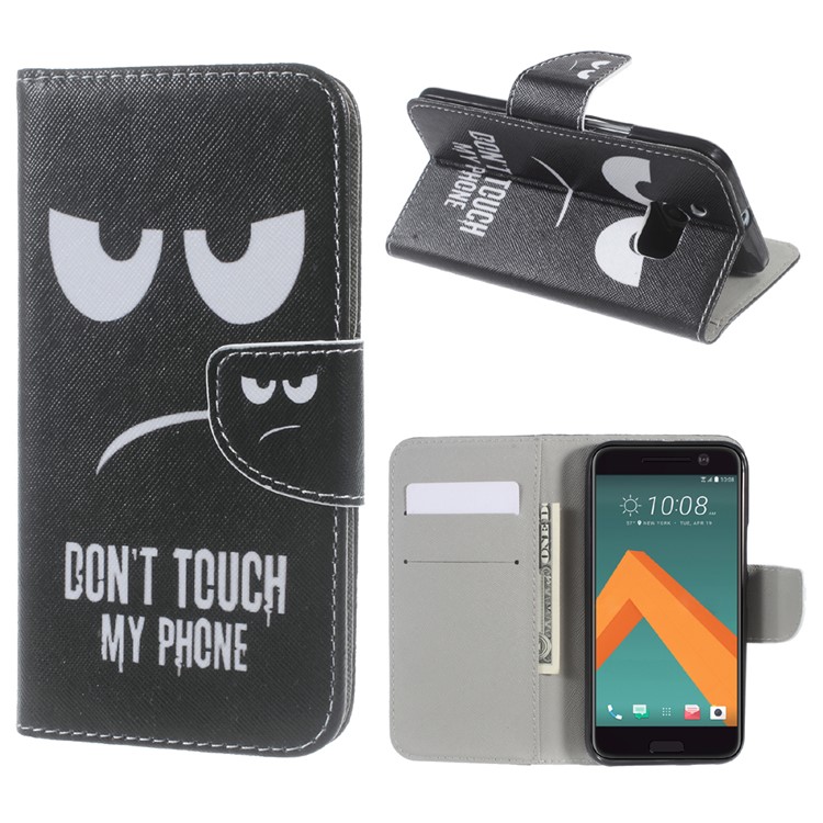 Wallet Stand Leather Flip Case for HTC 10 / 10 Lifestyle - Angry Face-1