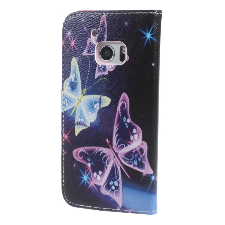 Wallet Stand Leather Flip Shell for HTC 10 / 10 Lifestyle - Translucent Butterfly-2