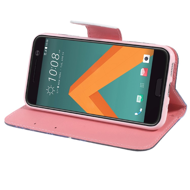 Wallet Stand Leather Flip Shell for HTC 10 / 10 Lifestyle - Translucent Butterfly-3