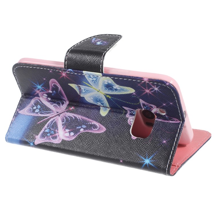 Wallet Stand Leather Flip Shell for HTC 10 / 10 Lifestyle - Translucent Butterfly-4