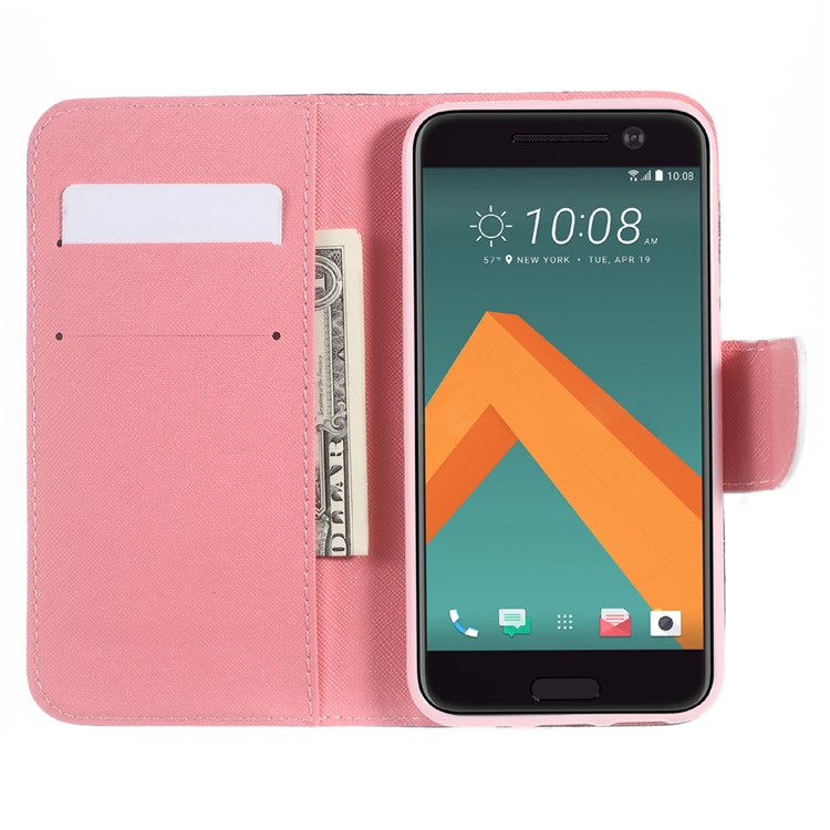 Wallet Stand Leather Flip Shell for HTC 10 / 10 Lifestyle - Translucent Butterfly-5