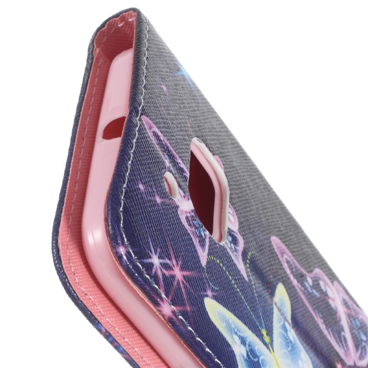 Wallet Stand Leather Flip Shell for HTC 10 / 10 Lifestyle - Translucent Butterfly-6