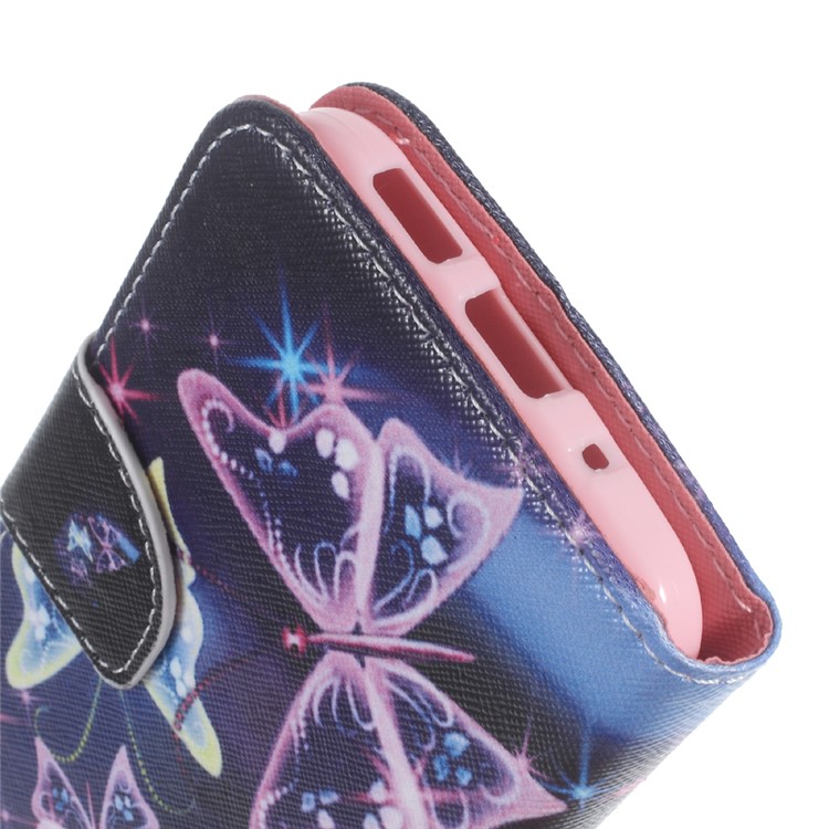 Wallet Stand Leather Flip Shell for HTC 10 / 10 Lifestyle - Translucent Butterfly-7