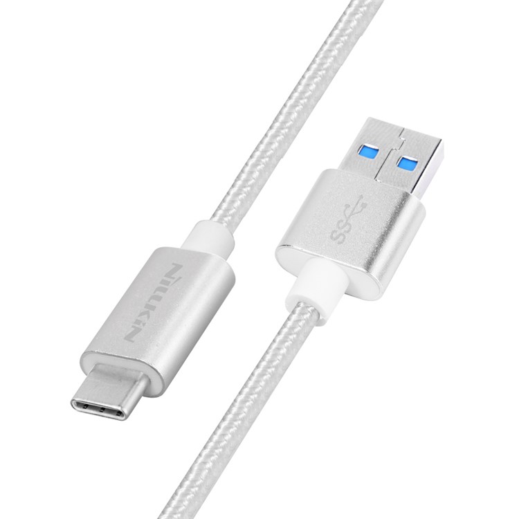NILLKIN Elite Type-C to USB 3.0 Braided Cable for LG G5/Xiaomi Mi 5/HTC 10 - Silver Color-4