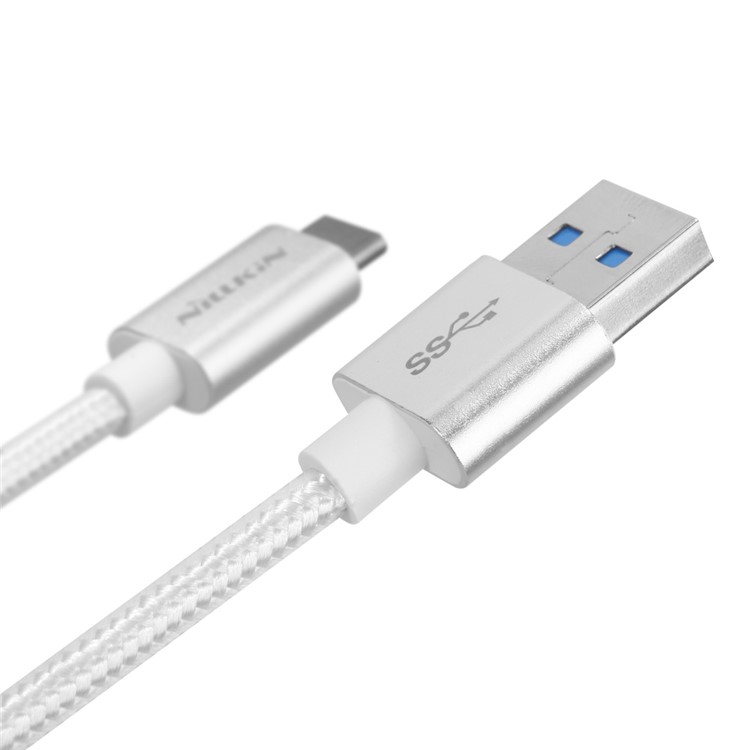 NILLKIN Elite Type-C to USB 3.0 Braided Cable for LG G5/Xiaomi Mi 5/HTC 10 - Silver Color-5