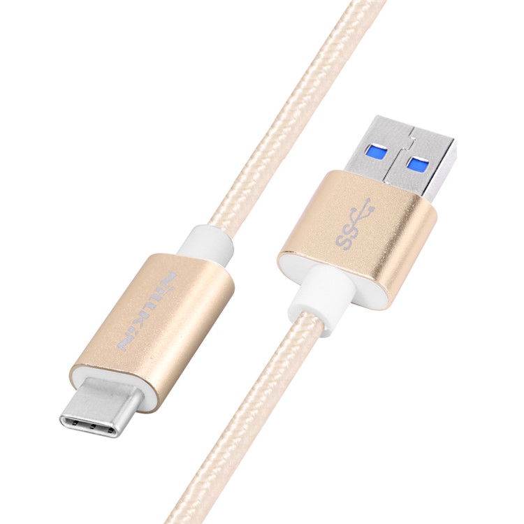 NILLKIN Elite Type-C to USB 3.0 Braided Cable for LG G5/Xiaomi Mi 5/HTC 10 - Gold Color-4
