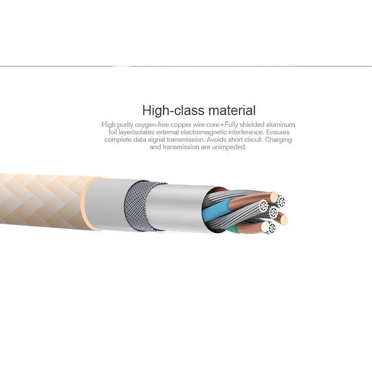 NILLKIN Elite Type-C to USB 3.0 Braided Cable for LG G5/Xiaomi Mi 5/HTC 10 - Gold Color-8