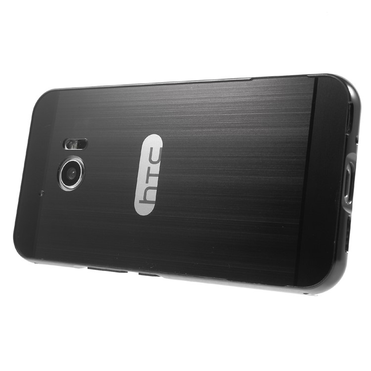 Metal Frame Brushed Acrylic Back Shell for HTC 10/Lifestyle - Black-3