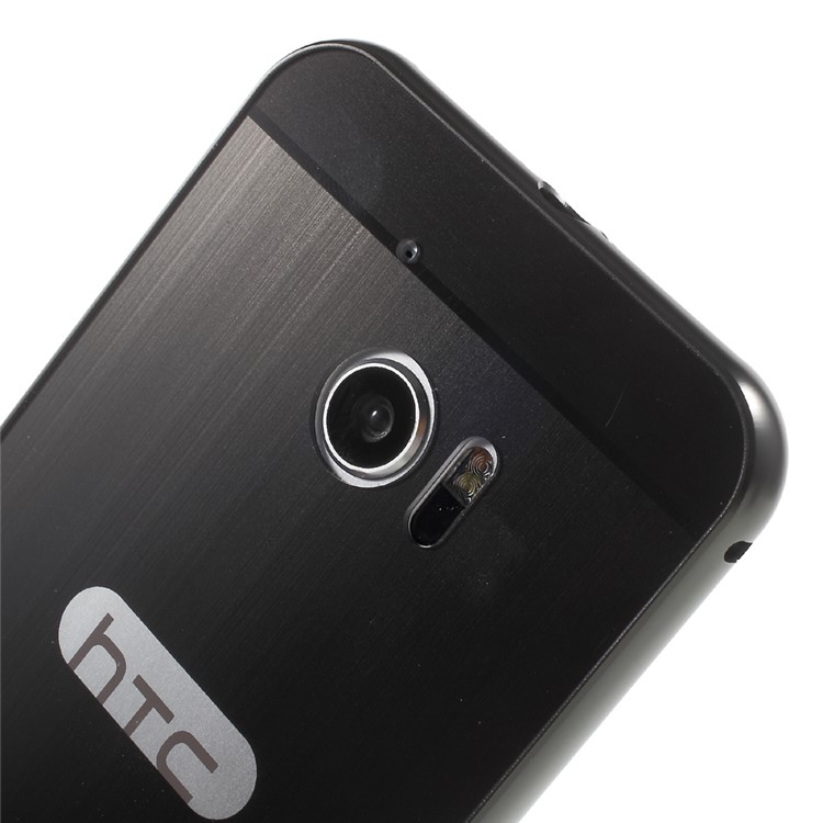 Metal Frame Brushed Acrylic Back Shell for HTC 10/Lifestyle - Black-5