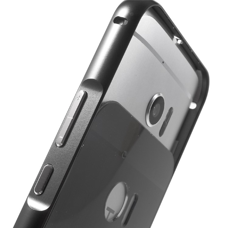 Metal Frame Brushed Acrylic Back Shell for HTC 10/Lifestyle - Black-6