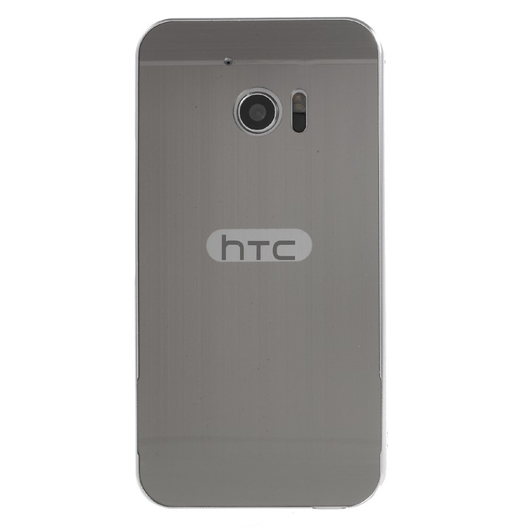 Metal Frame Brushed Acrylic Back Case for HTC 10/Lifestyle - Silver-2