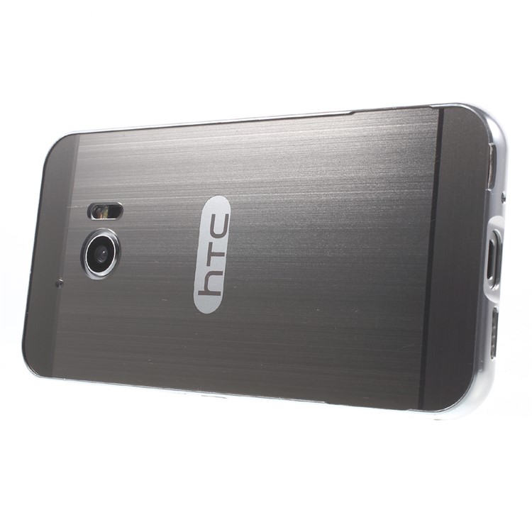 Metal Frame Brushed Acrylic Back Case for HTC 10/Lifestyle - Silver-3