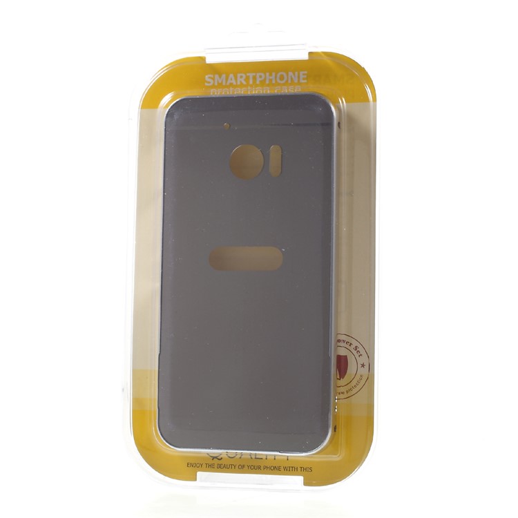 Metal Frame Brushed Acrylic Back Case for HTC 10/Lifestyle - Silver-7