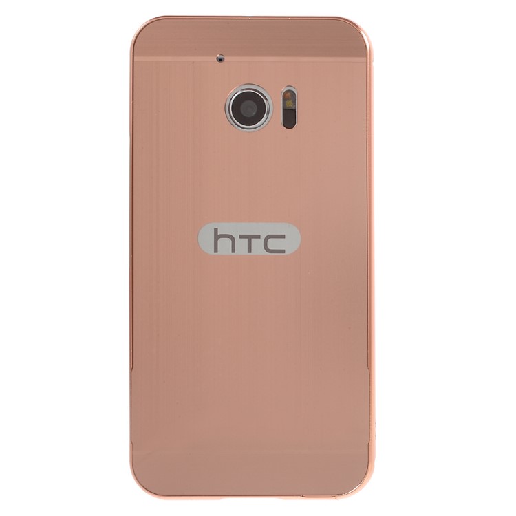 Metal Frame Brushed Acrylic Back Cover for HTC 10/Lifestyle - Rose Gold-2