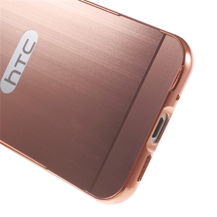 Metal Frame Brushed Acrylic Back Cover for HTC 10/Lifestyle - Rose Gold-6