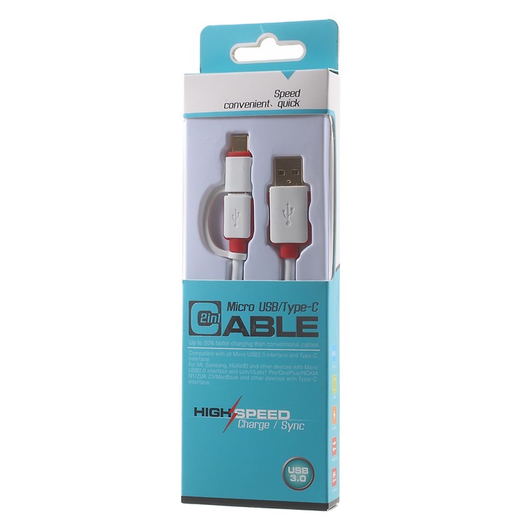 Type-C USB + Micro USB Charging Cable for Samsung LG Sony Huawei-8