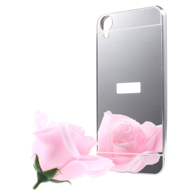 Metal Frame Acrylic Back Phone Case for HTC Desire 820 / Dual SIM - Silver-2