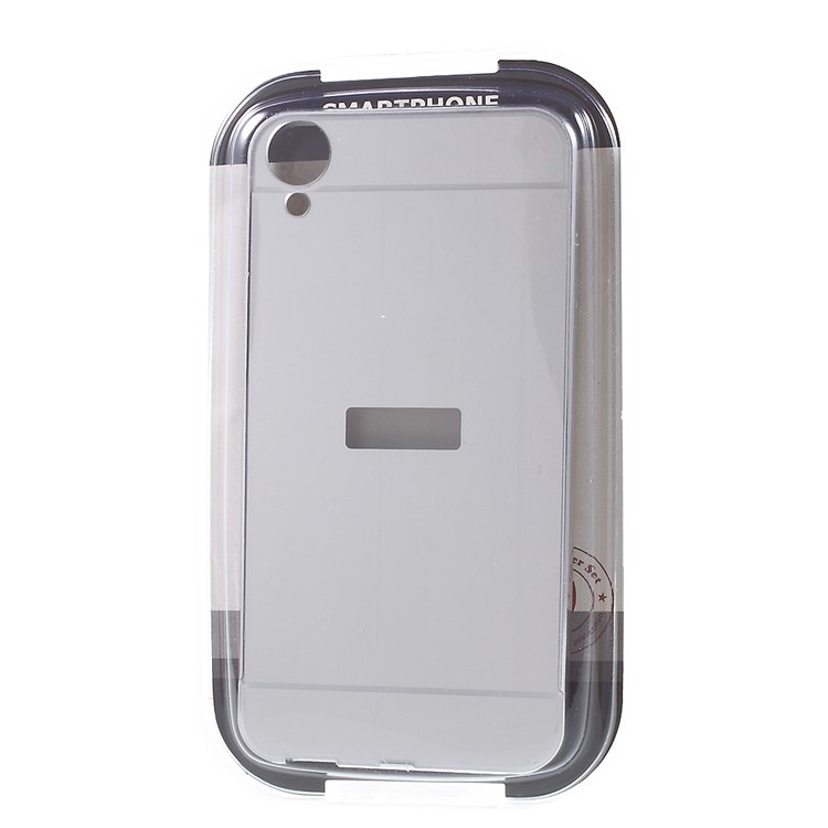 Metal Frame Acrylic Back Phone Case for HTC Desire 820 / Dual SIM - Silver-8