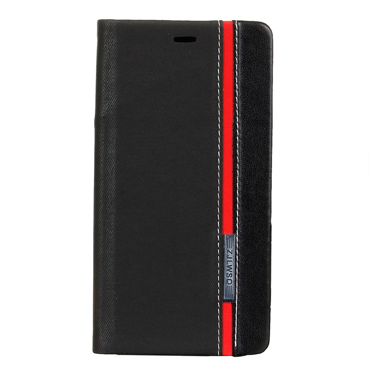 Contrast Color Stand Leather Flip Case for HTC 10/10 Lifestyle - Black-1