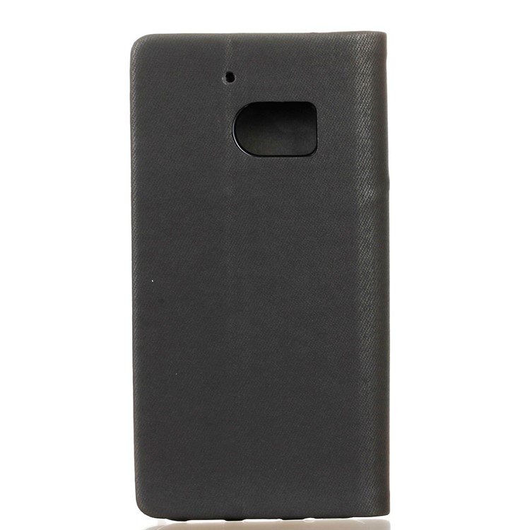 Contrast Color Stand Leather Flip Case for HTC 10/10 Lifestyle - Black-2