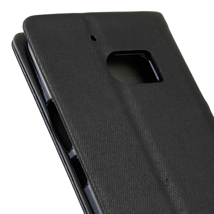 Contrast Color Stand Leather Flip Case for HTC 10/10 Lifestyle - Black-3