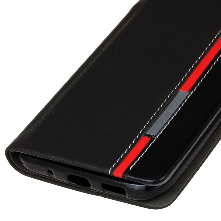 Contrast Color Stand Leather Flip Case for HTC 10/10 Lifestyle - Black-4