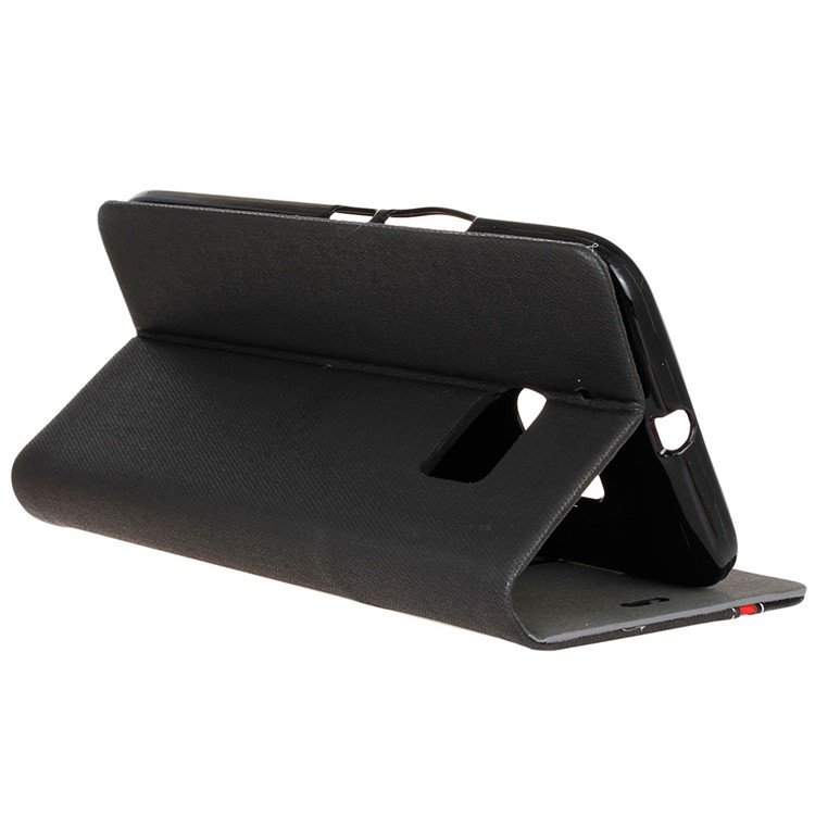 Contrast Color Stand Leather Flip Case for HTC 10/10 Lifestyle - Black-6