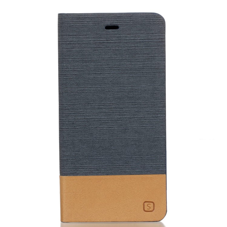 For HTC 10 / 10 Lifestyle Two-tone Linen Leather Stand Cover - Dark Grey-1