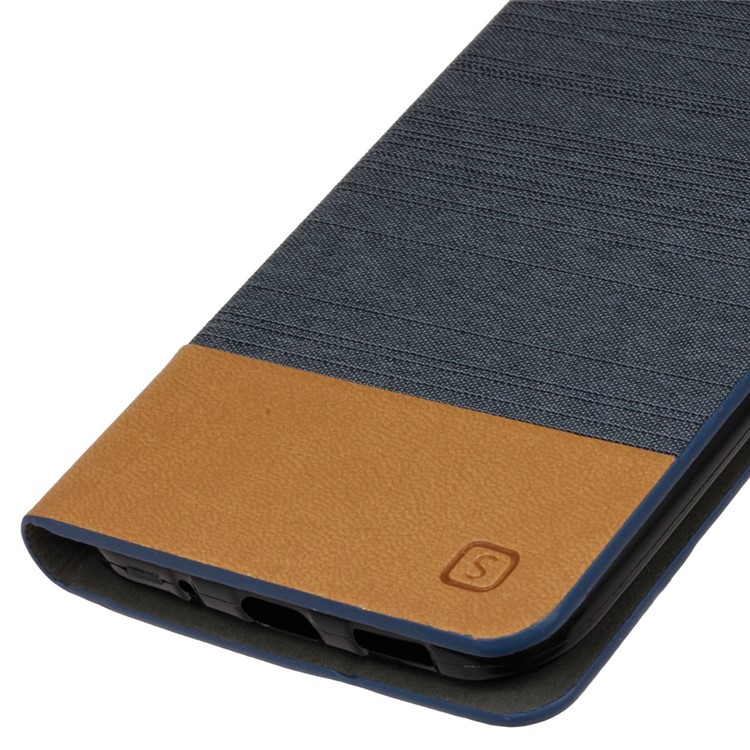 For HTC 10 / 10 Lifestyle Two-tone Linen Leather Stand Cover - Dark Grey-4