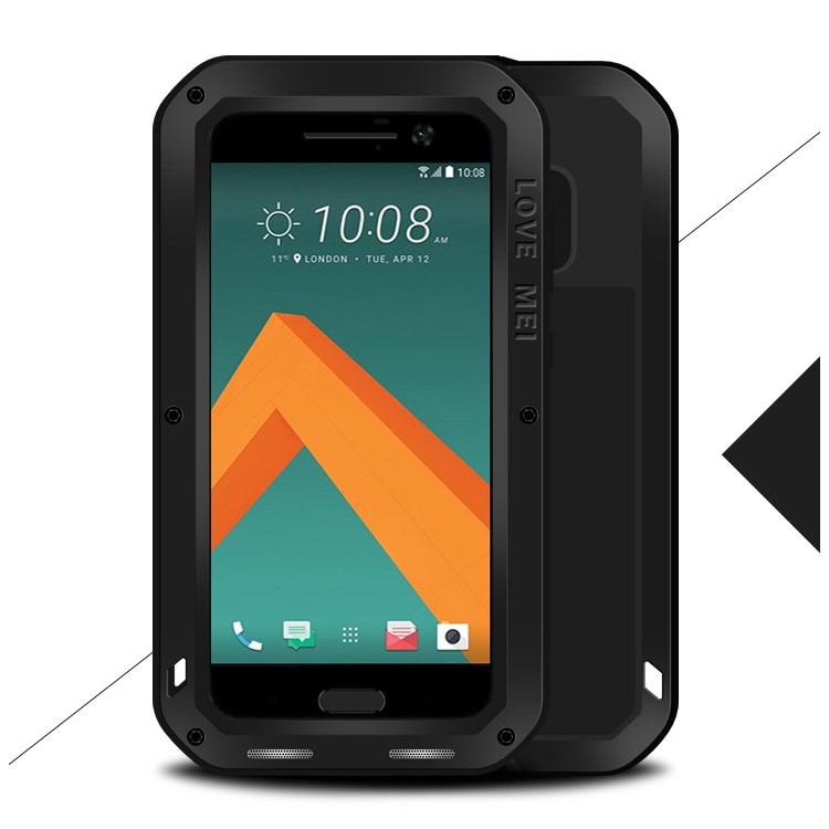 LOVE MEI for HTC 10/10 Lifestyle Shockproof Dropproof Dustproof Protection Case - Black-1