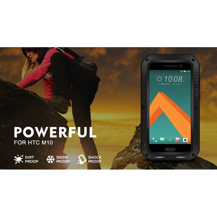 LOVE MEI for HTC 10/10 Lifestyle Shockproof Dropproof Dustproof Protection Case - Black-10