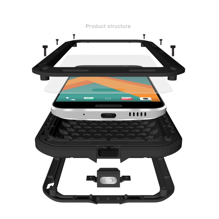 LOVE MEI for HTC 10/10 Lifestyle Shockproof Dropproof Dustproof Protection Case - Black-3