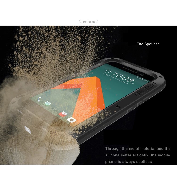 LOVE MEI for HTC 10/10 Lifestyle Shockproof Dropproof Dustproof Protection Case - Black-4