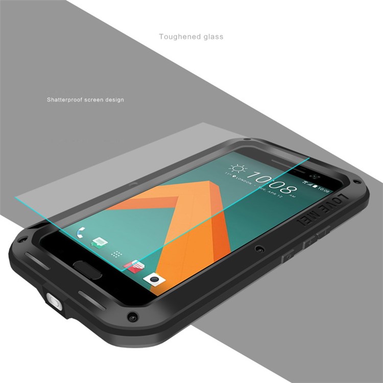 LOVE MEI for HTC 10/10 Lifestyle Shockproof Dropproof Dustproof Protection Case - Black-8