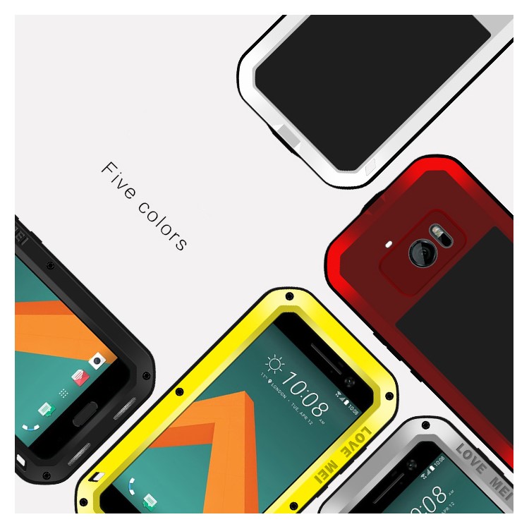 LOVE MEI for HTC 10/10 Lifestyle Shockproof Dropproof Dustproof Heavy Duty Cover - Red-2