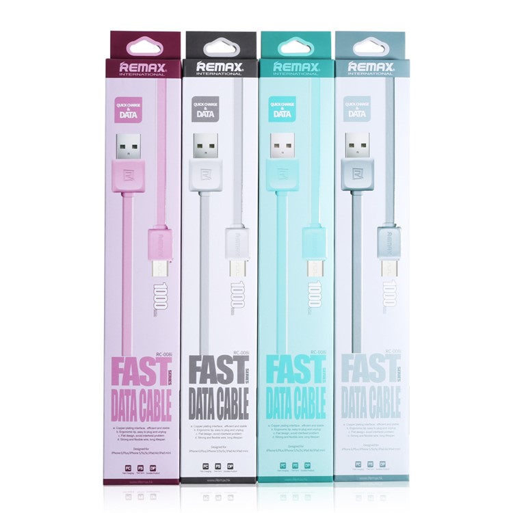 REMAX Fast Data Charging Cable Micro USB Cord for Samsung Sony Huawei - White-10