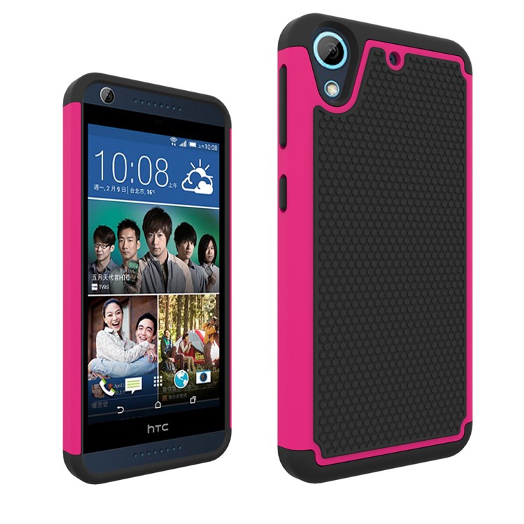 PC Silicone Phone Case for HTC Desire 626 Football Grain - Rose-1