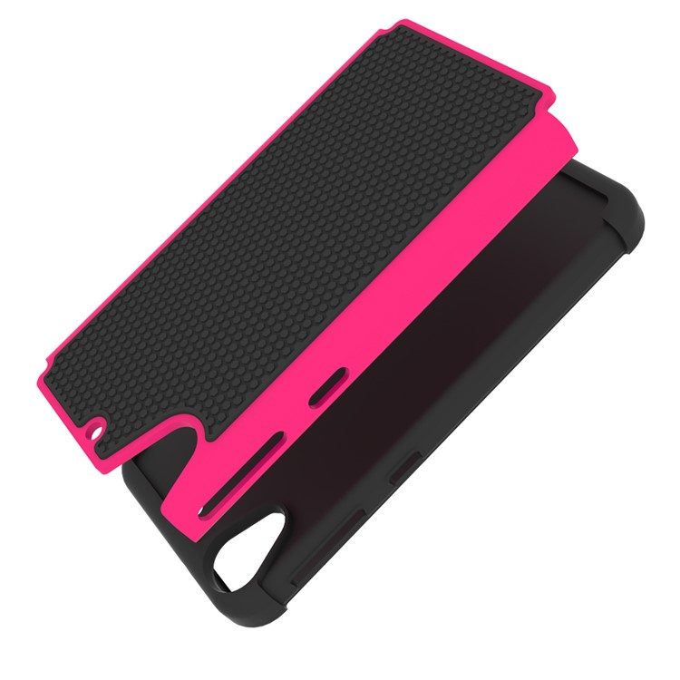 PC Silicone Phone Case for HTC Desire 626 Football Grain - Rose-2