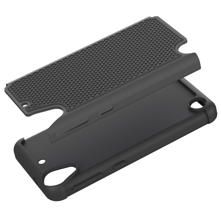 Football Grain PC + Silicone Combo Case for HTC Desire 530/630 - Black-4