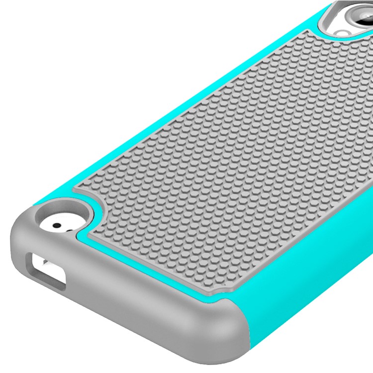 Football Grain PC + Silicone Combo Shell Case for HTC Desire 530/630 - Grey / Cyan-3